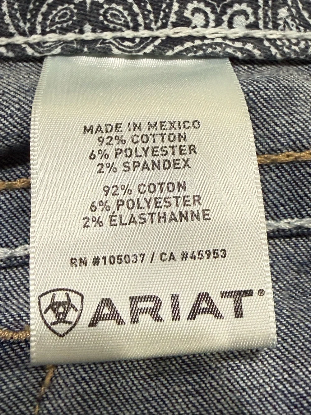 Ariat Denim Mid-Rise Bootcut Jeans Dark Wash Women’s Sz 33R Western Thick Stitch